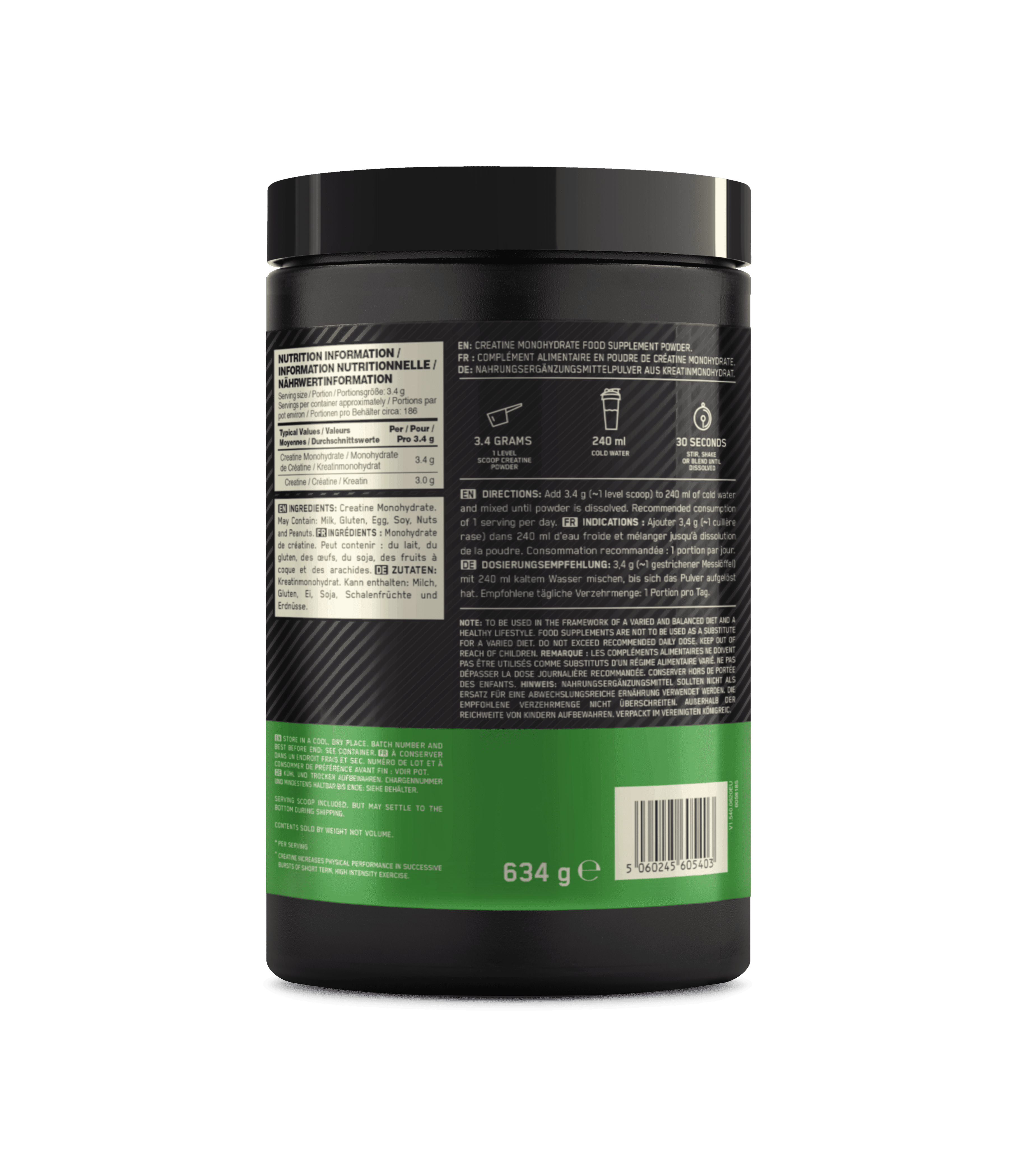 MICRONISED CREATINE POWDER 634GR