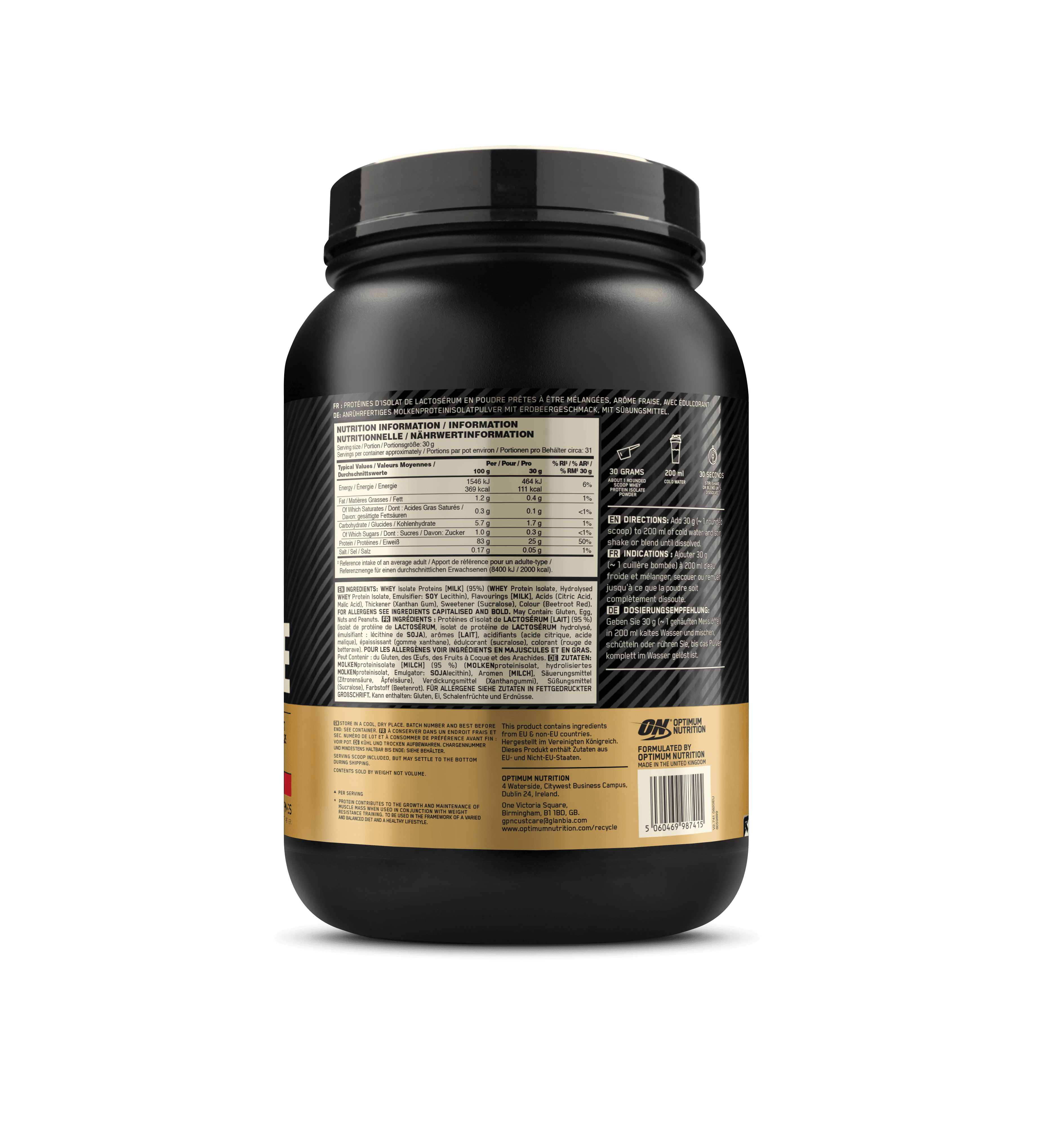 GOLD STANDARD 100% ISOLATE 930GR