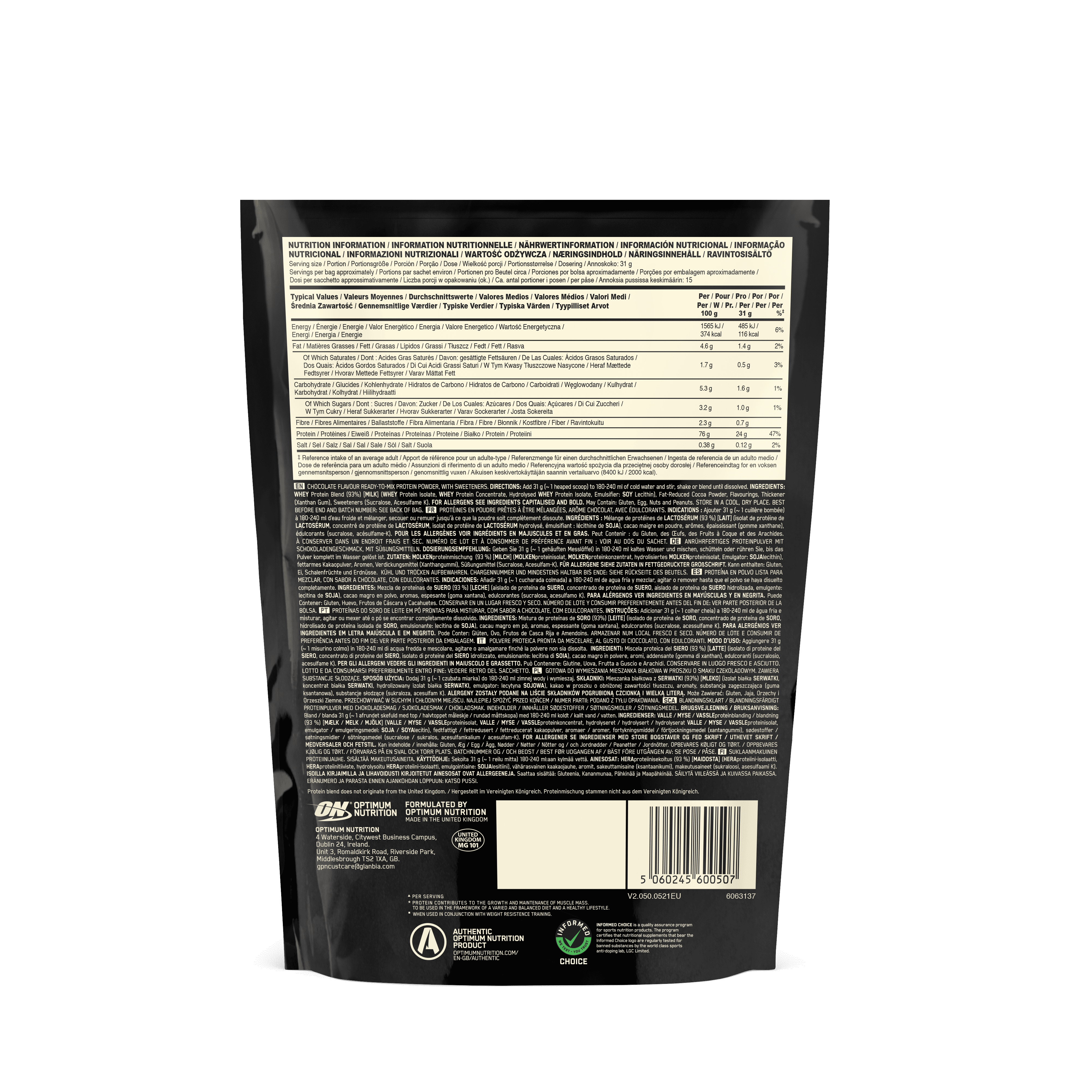 GOLD STANDARD 100% WHEY 465GR