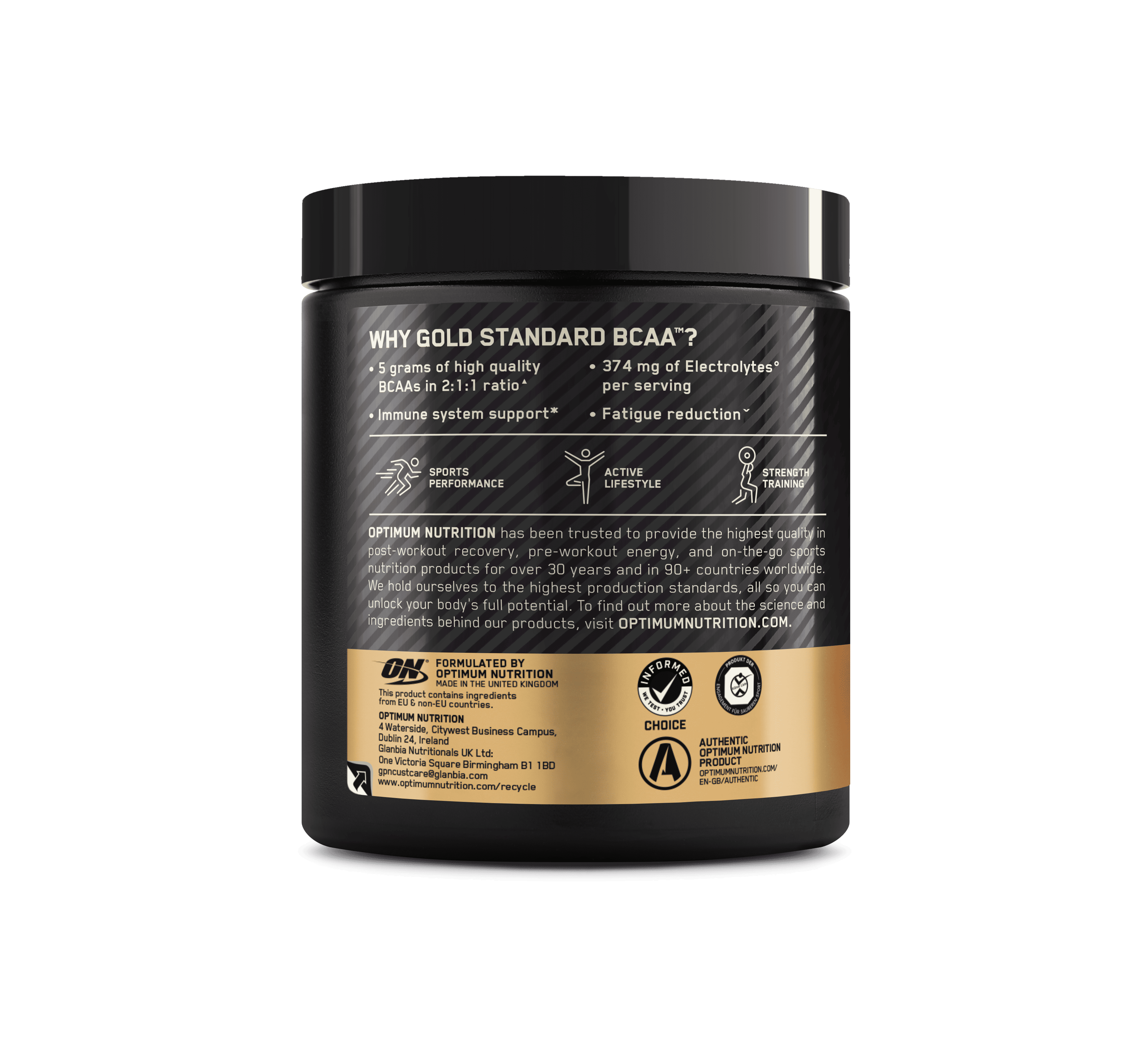 GOLD STANDARD BCAA TRAIN + SUSTAIN 266GR