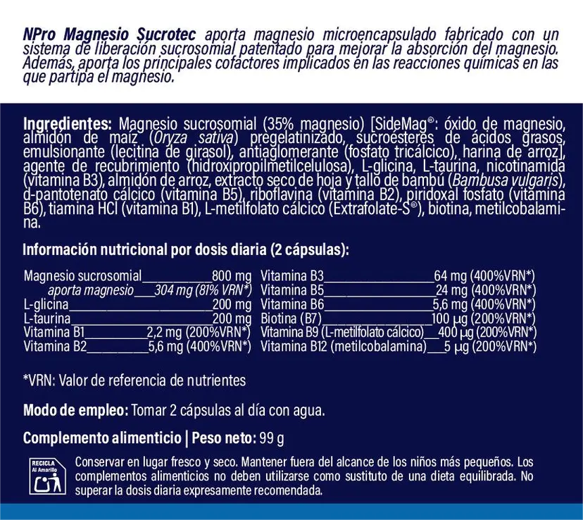 MAGNESIO SUCROTEC 120 CAPS