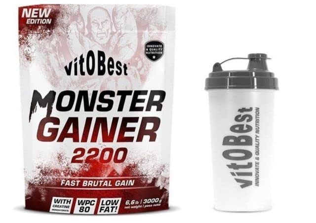 PACK MONSTROUS GAINER 2200 3KG FRESA + SHAKER